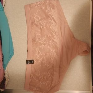 Pink high waist thong